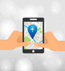 global positioning system design vector image