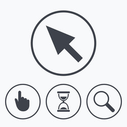 Hourglass & Pointer Icons - Navigation vector image