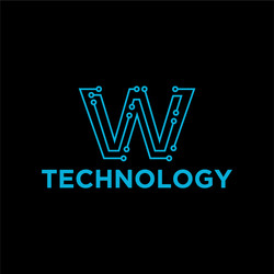 initial w logo design minimal clean and simple vector image