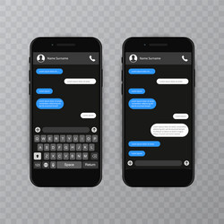 Mobile Messaging App Interface vector image