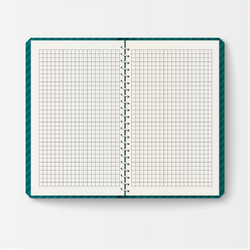 open realistic notebook with pages diary office vector image