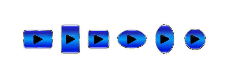 a set 10 buttons for media device vector image
