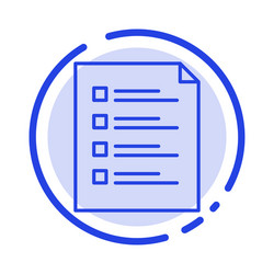 checklist check file list page task testing blue vector image