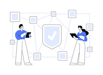 decentralized application abstract concept vector