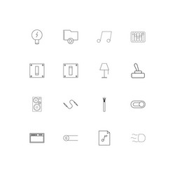 electrical linear thin icons set outlined simple vector image