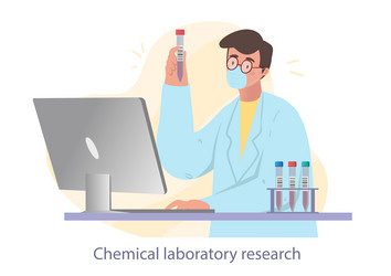 man with flask vector image