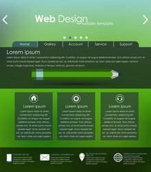 Menu design for web site vector