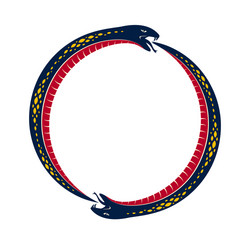 Ouroboros Snake - Endless Cycle vector image