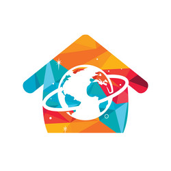 Planet logo design template Royalty Free Vector Image