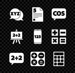 set xyz coordinate system test exam sheet vector image