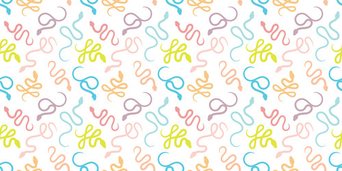 snake repeat pattern design background vector image