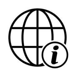 www world wide web site symbol internet map icon vector image