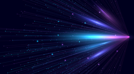 abstract of big data moving light lines vector image