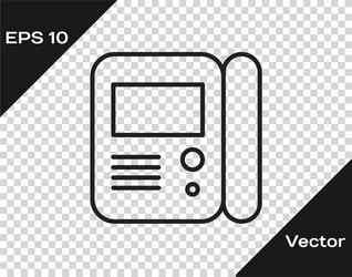 black line house intercom system icon isolated vector image