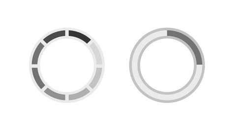 Circle icon symbolizing loading progress vector