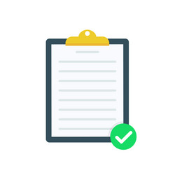 clipboard with green tick checkmarks checklist vector image