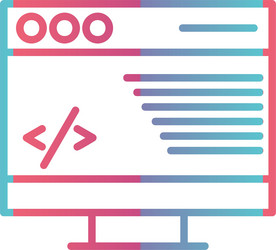 coding line gradient design vector image