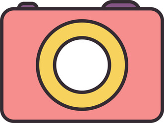 isolated camera device line fill style icon vector image
