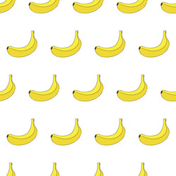 seamless pattern from banana isolated on white vector image