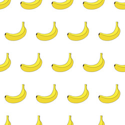 Seamless pattern from banana isolated on white vector