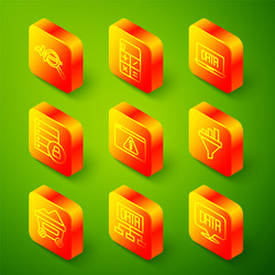 set line search data analysis calculator vector image