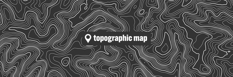 topographic map with contour lines geographic vector image