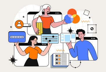 ui ux design vector image