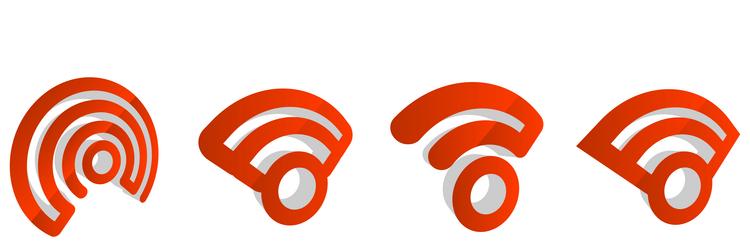wireless cordless signal internet wifi shape icon vector image