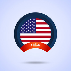 circle american flag image vector