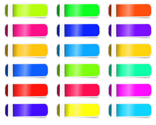 Empty colorful label paper set sticker vector