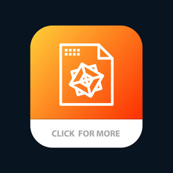 file processing 3d design mobile app button vector image