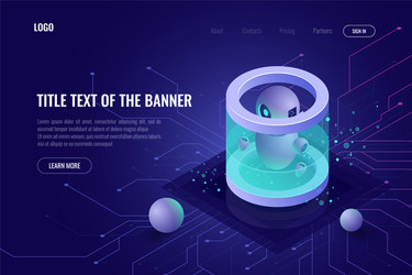 machine learning artificial intelligence vector image