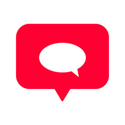 message icon speech bubble symbol eps 10 vector image