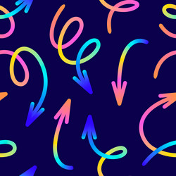 seamless pattern of colorful gradient arrow vector image