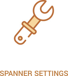 spanner settings button concept 2 colored icon vector image