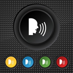 talking flat modern web icon set colour button vector image