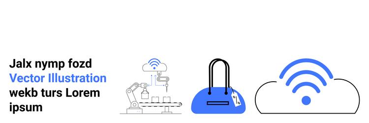 advanced technology depictions robotics cloud vector image