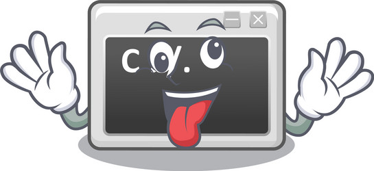 command window cartoon character style vector image