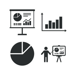 diagram graph pie chart presentation billboard vector image