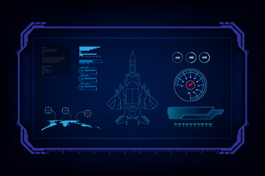 Futuristic HUD Interface - Jet Display vector image