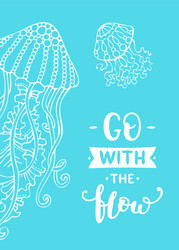 go with flow vector image