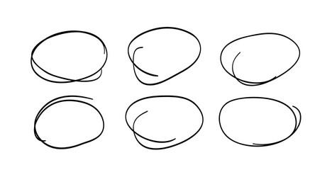 hand drawn set objects for design use black vector image
