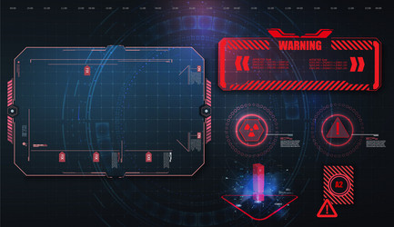 Hud futuristic user interface screen elements set Vector Image