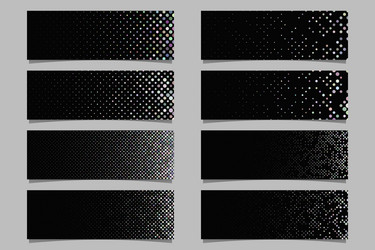 modern abstract dot pattern banner background set vector image