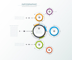 Molecular Structure with 3D Paper Labels vector image