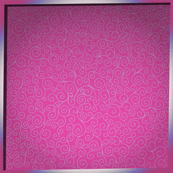 pattern with curls on pink background vector image