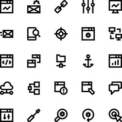 seo web optimization icons 1 vector image