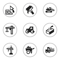 set of 9 editable structure icons includes vector image