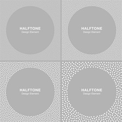 set of white dots frames on gray background vector image