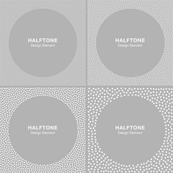 set of white dots frames on gray background vector